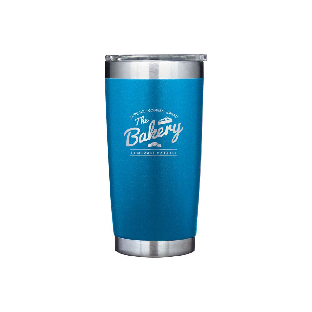 Personalized and Custom 20 oz Coffee Tumbler in Blue Color
