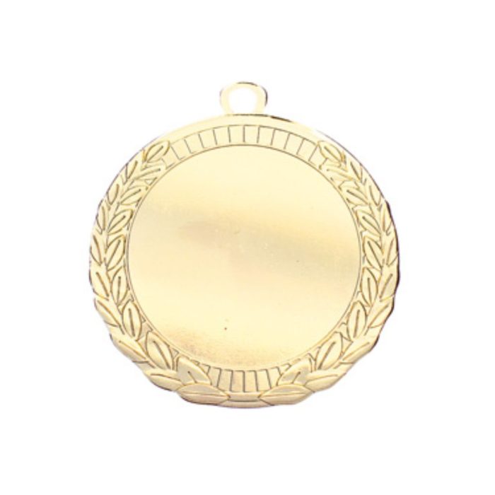 Custom Medal Insert - 2.75" Iron Wreath Design - Bright Gold