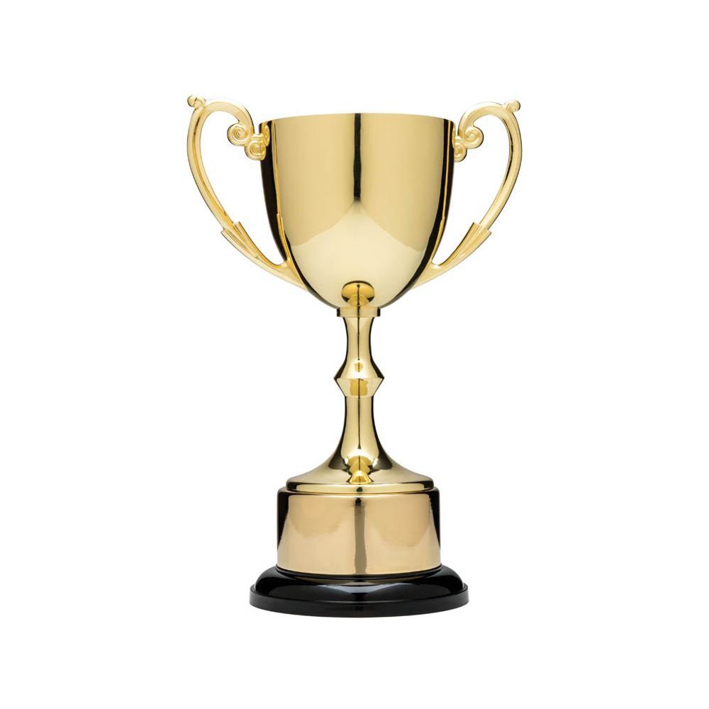 9.25"-14" Gold Nickel Plated Cup With Plinth Band by Coronation Recognition