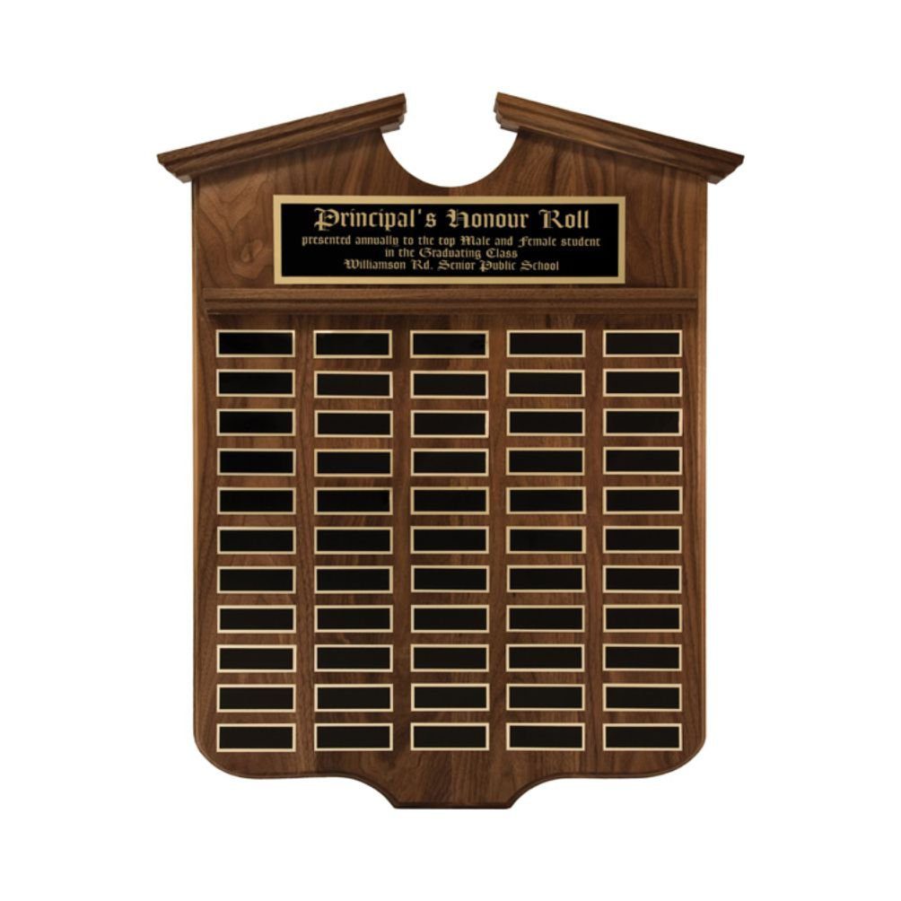 19"x24" Grant Annual Shield Plaque with Laser Engraving